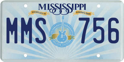 MS license plate MMS756