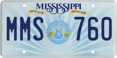MS license plate MMS760