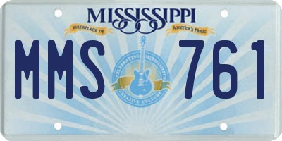 MS license plate MMS761