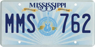 MS license plate MMS762