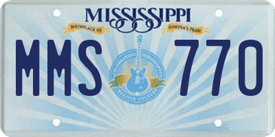 MS license plate MMS770