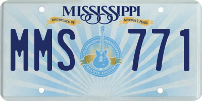 MS license plate MMS771