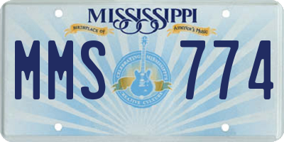 MS license plate MMS774