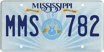 MS license plate MMS782
