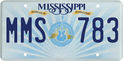 MS license plate MMS783
