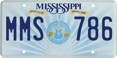MS license plate MMS786