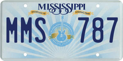MS license plate MMS787