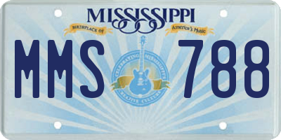 MS license plate MMS788