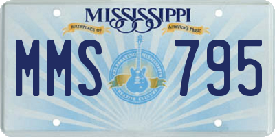 MS license plate MMS795