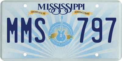 MS license plate MMS797