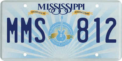 MS license plate MMS812