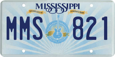 MS license plate MMS821