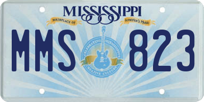 MS license plate MMS823