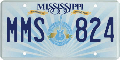 MS license plate MMS824