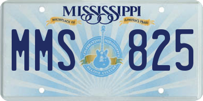 MS license plate MMS825