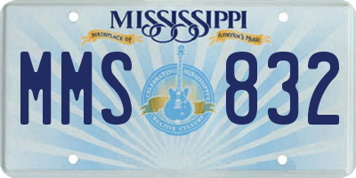 MS license plate MMS832