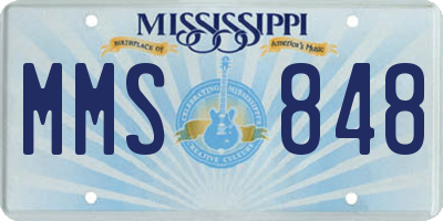 MS license plate MMS848