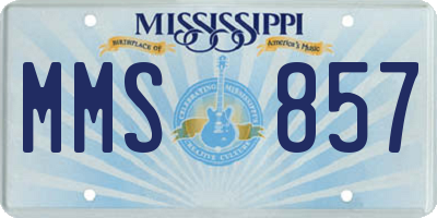 MS license plate MMS857
