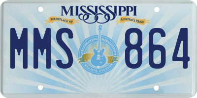 MS license plate MMS864
