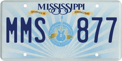 MS license plate MMS877