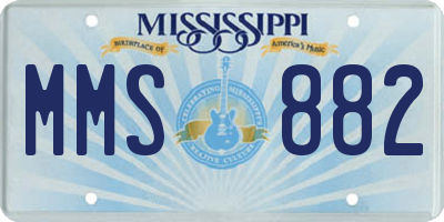 MS license plate MMS882