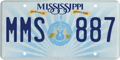 MS license plate MMS887