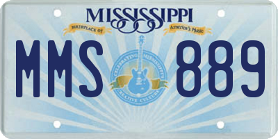 MS license plate MMS889