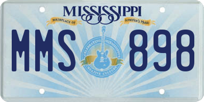 MS license plate MMS898