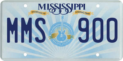 MS license plate MMS900