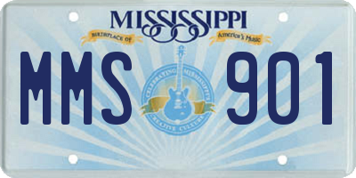 MS license plate MMS901