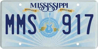 MS license plate MMS917