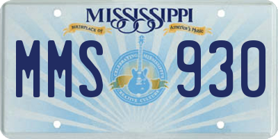 MS license plate MMS930