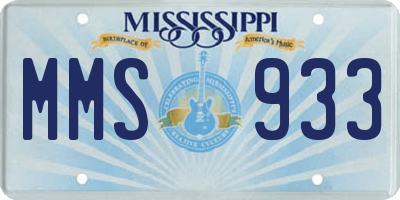 MS license plate MMS933