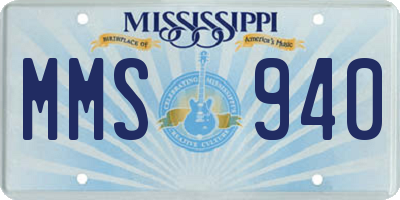 MS license plate MMS940