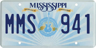 MS license plate MMS941