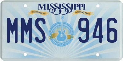 MS license plate MMS946