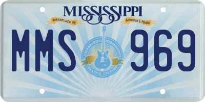 MS license plate MMS969