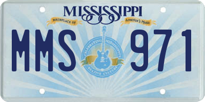 MS license plate MMS971
