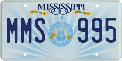 MS license plate MMS995