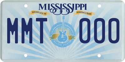 MS license plate MMT000