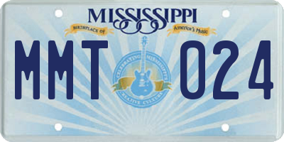 MS license plate MMT024