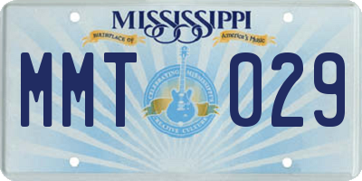 MS license plate MMT029