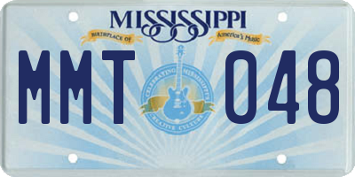 MS license plate MMT048