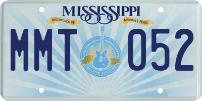 MS license plate MMT052