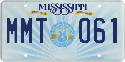MS license plate MMT061