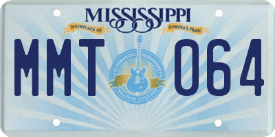 MS license plate MMT064
