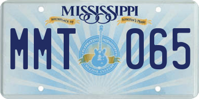 MS license plate MMT065