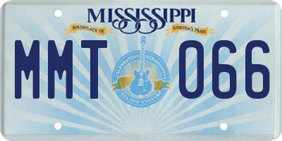 MS license plate MMT066