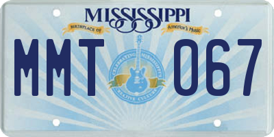MS license plate MMT067