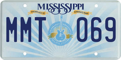 MS license plate MMT069